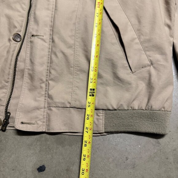 London Fog Khak(ease) Mens Beige Jacket bomber insulated vest chore field coat L - Picture 2 of 13